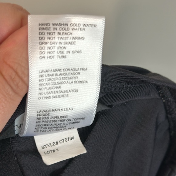 Carmen Marc Valvo One Piece Black Cutout Swimsuit Size 10 - Picture 12 of 13